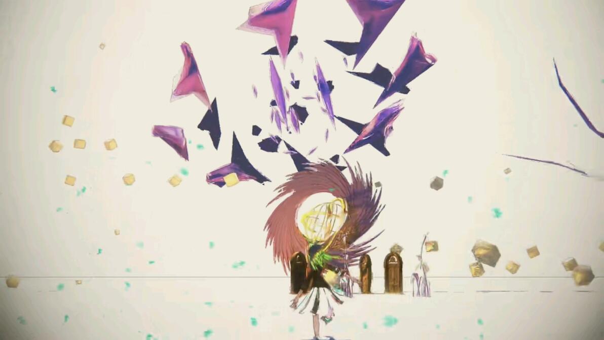 歌曲《スーパーシンメトリー》封面，星空与对称图形